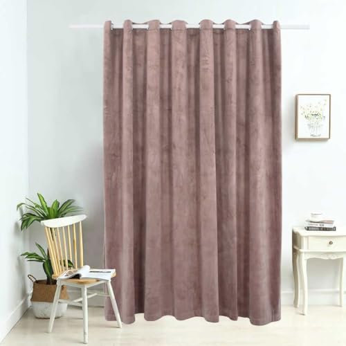 BOWEKAM Home & Garden Verdunkelungsvorhang mit Metallringen Samt Altrosa 290x245 cm Möbelwahl