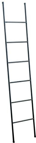 YYLIVING Échelle Porte-Serviettes Moderne Noire avec 6 Niveaux, Rails métalliques pour Salle de Bain, étagère pour Suspendre Serviettes, vêtements, etc.