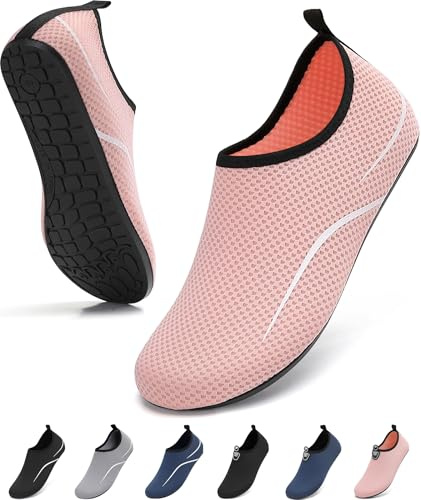 VOLHAL Badeschuhe Damen Herren Wasserschuhe Schwimmschuhe | Schnell Trocknend Strandschuhe Rutschfeste Aquaschuhe Leicht Surfschuhe für Beach Pool Yoga