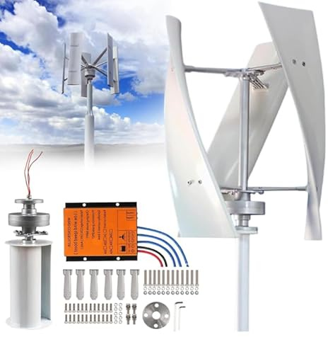 Turbina eolica Verticale da 12000 W, silenziosa, a levitazione Magnetica, 3 Pale, regolatore di Carica Impermeabile da 12 V a 220 V, Ideale per soluzioni di energia rinnovabile Domestica.