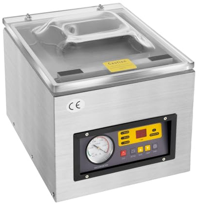 Macchina sottovuoto professionale da tavolo in acciaio inox, 120 W, macchina sottovuoto 3 in 1, per alimenti umidi, marinate, ecc.