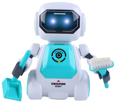 Mikikit Juguete Robot Bailarín para Educación Temprana Robot Caminante y Barredor Juguete Educativo Luz y Música para Casa