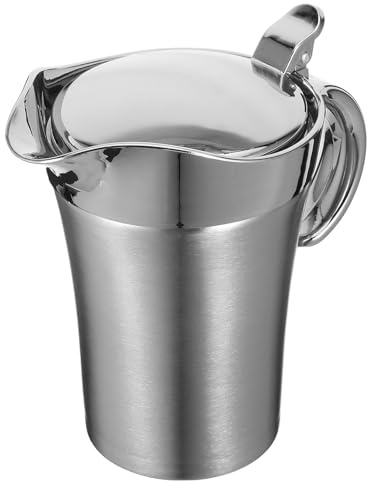 BEBEMOKO Saucière Inoxydable Double Paroi avec Bec Ergonomique Pot Thermique pour Sauce Gravy et Condiments pour Réunions Familiales et Restaurants