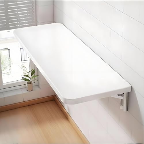 Klappbarer Wandtisch, multifunktionaler Esstisch, 100 x 30 cm, platzsparend, für Heimbüro und Küche, Bartisch, verstellbare Größen 40–120 cm, für Esszimmer und Büro