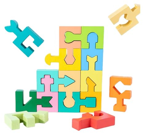 Wooden Shape Sorter Cube - geometriska former pusselbräda, 8st Färgglada multisensoriska former | Spädbarn Kid Fine Learning Matchande spel för pojkar Flickor