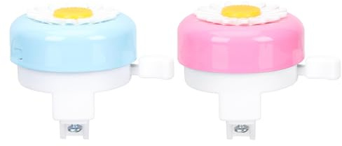 SUPVOX Campanello per Bicicletta in Lega 2 Pezzi a Forma di Fiore per Montaggio a Vite Campanello per Monopattino e Scooter Accessorio Bici Resistente e Sonoro per Colore Casuale