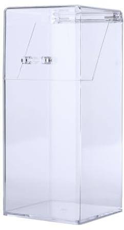 NIYANGLE Portapennelli per Trucco in Acrilico Trasparente Coperchio Antipolvere Contenitore Quadrato Organizer Cosmetici per Scrivania e Bagno Porta Pennelli da Trucco Resistente e