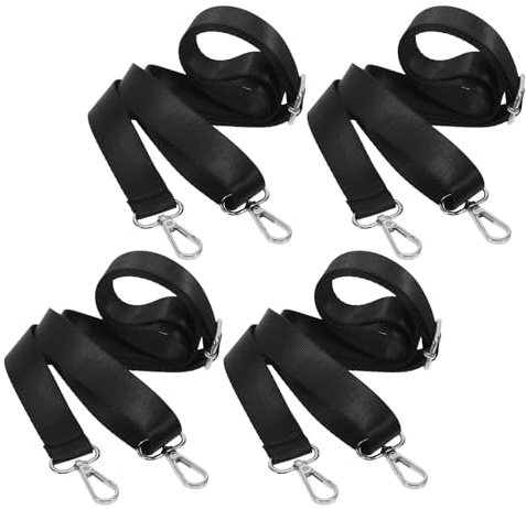 ROMISBABA Verstellbare Elastische Beinschlaufen 4 Stück für Pferdedecken mit Doppeltem Metall Drehverschluss 150cm Dehnbare Ersatzriemen für Pferdezubehör