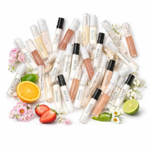Women’s Office & Everyday Perfume Sampler Set – Curated Designer Mini Vials with Deluxe Makeup Pouch – Fresh, Light & Versatile Fragrances for Work, Daily Life, & Travel (10 Vials Only, No Pouch)