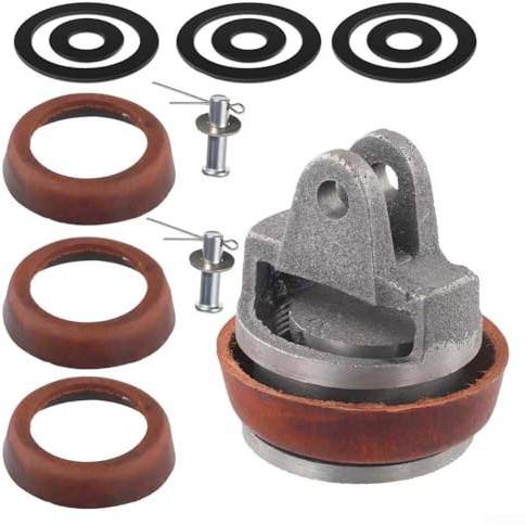Autilyshop Ersatzdichtungsset für Griffpumpe Typ 75 Gusseisen Rindsleder Gummi Komponenten für Gartenpumpen und Brunnenpumpen mit 3 zusätzlichen Lederdichtungen und Bo