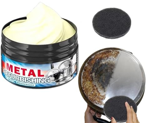 Detergente Per Lavelli In Acciaio Pasta Lucidante per Utensili da Cucina in | Pasta Rinnovatrice per Metallo per Pentole Padelle Fornelli Lavelli Cucina Bagno Appartamento Griglia Barbecue