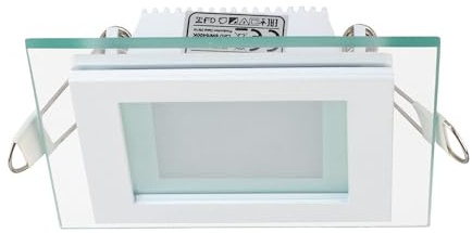 Vetrineinrete® Pannello led incasso slim bordo in vetro quadrato 6 9 12 18 24 watt luce calda 3000k (18) C45