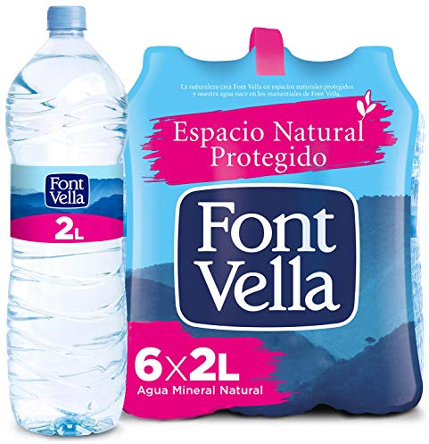 Agua Mineral Natural Font Vella 2L X 6
