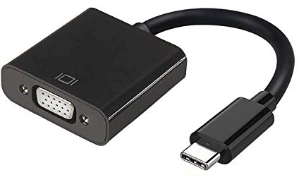AISENS - A109-0347 conversor USB-C a VGA, USB-C Macho a hdb15 Hembra, Negro, 15cm