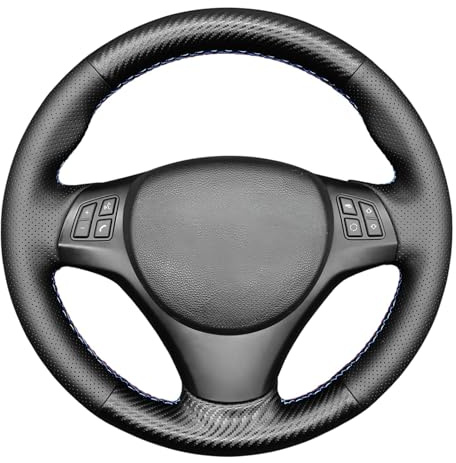 MEWANT Lenkradhülle für BMW (M Sport) 1er E87/ E81/ E82 (Coupe)/E88 (Cabriolet) / M E82/ 3er E90 (Limousine) / E91 (Coupé)/E92 (Coupé)/E93/ X1 E84/ M3 E90 (Limousine)/E90 (Limousine) 92 (BER) Line