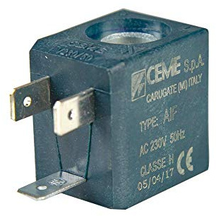 FOXCUP Magnetspule für Dampfbügelstationen, Dampfreiniger, Espressomaschinen, Kaffeemaschinen und Wasserversorgung | 230V 50Hz, Weiß, Magnetspule, CEME 588, Modisch, Edelstahl