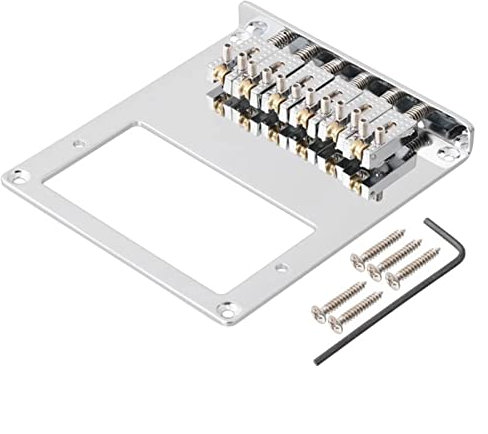 FLFL 6 Rollersattel 6 String Humbucker Guitar Bridge Für Tele Telecaster Guitar Chrome Gitarrensteg System