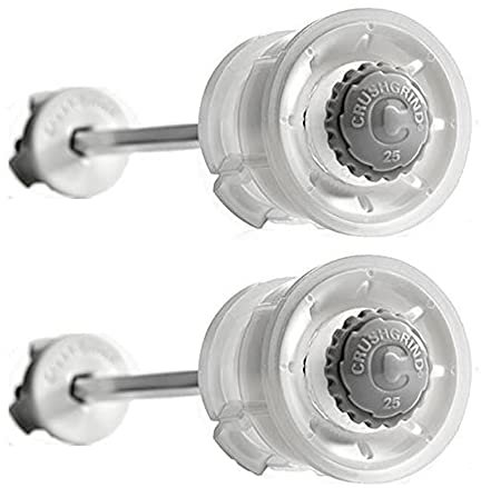 CrushGrind - Macinino in ceramica per sale, pepe o spezie fai da te con regolazione di macinatura regolabile (260 mm, confezione da 2)