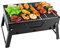 SunJas BBQ Gills Holzkohlegrill Klappgrill Tischgrill Tragbarer Reisegrill Outdoor Picknick Campinggrill, Größe 43,5 x 29,5 x 23 cm