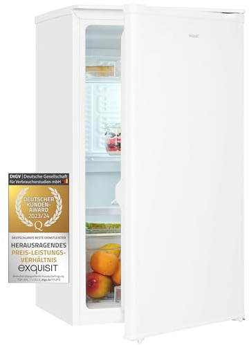 Exquisit Kylskåp KS116-V-042E vit | Nettoinnehåll: 88 L | Glashyllor | 55 cm bredd | utan frysfack