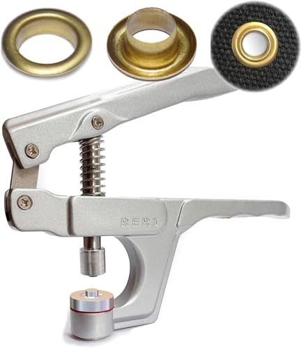 Eyelet Pliers Kit, 5mm Grommet Tool Kit, Eyelet Grommets, Portable Grommet Hand Press kit for Leather Belt Shoes Cloths