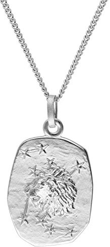 trendor Sternzeichen Löwe Halskette Silber 925 eleganterTierkreiszeichen Anhänger für Damen oder Herren, Halsschmuck aus Sterlingsilber 15330-08-45 45 cm