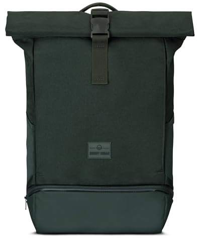 Johnny Urban Rucksack Damen & Herren Oliv - Allen Medium - Rolltop Mit Laptopfach für Uni Fahrrad Business - 15L - Nachhaltig - Wasserabweisend