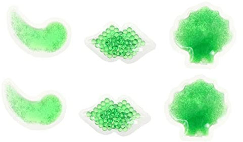 LALAFINA 6stücke Kühl Pack Gel Für Heiß-kalt-therapie Wiederverwendbare Schmerzlinderungs-gelpackungen Für Augen Und Lippen Geeignet Für Kühlschrank Und Mikrowelle