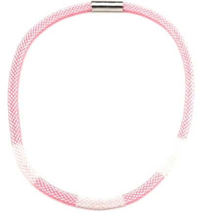 Häkelkette in rosa/weiß