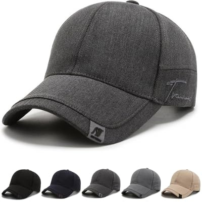 Yutdeng Cappello Uomo Donna Cappellino Estivo con Visiera Cappello Unisex Berretto da Baseball Berretto Regolabile 100% Cotone Snapback Hip-Hop Trucker Hat Cappelli,Grigio Scuro