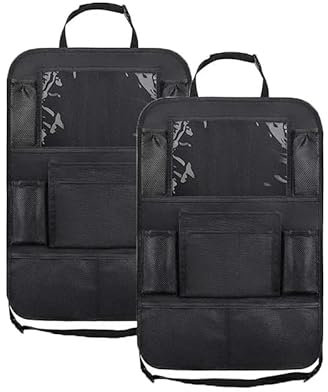 POWEC 2 Stück Auto Rücksitz Anti Kick Pad für Seat Cupra Ateca KH7 2016-2023 Auto Sitz Wasserdicht Rückenlehnenschutz Kick Matte Anti-Schmutzig Rücksitzschoner mit Tasche,B 2PCS