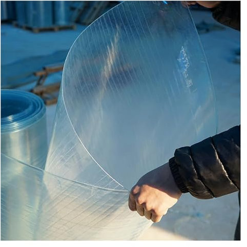 UHEKC Feuille Polycarbonate, Panneaux de Toit Isolés pour Serre, Tole Ondulee Transparente, Plaque de Remplacement 0,8mm, Imperméable Incassable(0.8x20m)