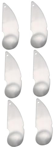 Ciieeo 3 Juegos Cuchara De Kiwi Pelador De Limón Rebanadoras De Aguacate Pelador De Papas Cucharas De Kiwi Portátiles Herramientas De Excavación De Pulpa De Fruta Silver 2 Piezas * 3