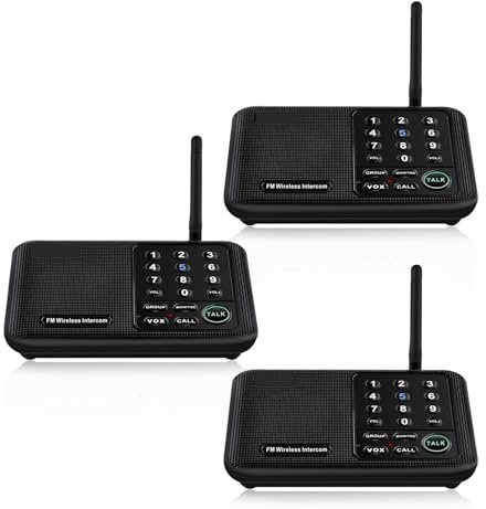 Citofono di interfono domestico wireless One Piece for l'ufficio aziendale domestico Portata 5280 piedi, comunicazione intercomunicante da stanza a stanza per le imprese