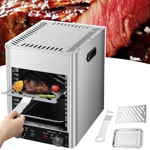 Grill Elettrico 800°C,Grill Per Bistecche,Bruciatore In Ceramica Per Interni,Grill In Acciaio Inox,Grill A Calore Superiore,Grill Da Tavolo,Acciaio Inox Con Griglia