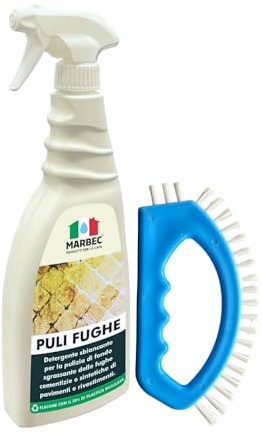 MARBEC PULI FUGHE 750ML + SPAZZOLA Detergente smacchiatore per fughe