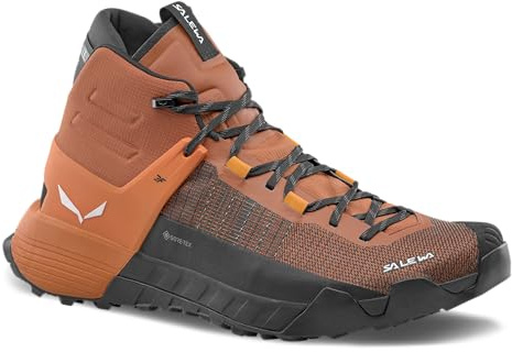Salewa Wildfire NXT Mid GTX - Stivali da trekking e trekking impermeabili in Gore-Tex, Bombay Brown/Tumeric, 48.5 EU
