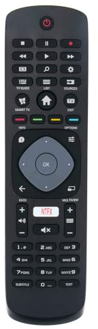 Universelle Télécommande Convient pour Philips LCD LED 3D HD Smart TV'S | 32PFS5362 49PUS610112 65PUS6262 32PFS5362/12 43PUS6162/12 43PUS6262/12 43PUT6101/12 43PUT6101/60 43PUT610112 43PUT610160