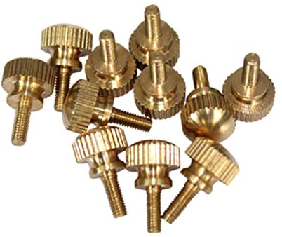 Handdrehschraube, 2–5 Stück M3 M4 M5 M6 * 6/8/10/12/16/20/25 mm Rändelschraube aus Messing, handfest, M4 x 16 mm(Brass Colour,M3x12mm)
