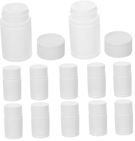 Luxshiny 24 Frascos Organizadores de Medicamentos de 20ml en Hdpe Blanco, Botellas Portátiles y Duraderas para Embalaje Farmacéutico y Cosméticos
