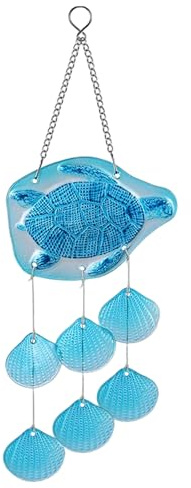Wind Chimes - Wind Glockenspiele für außen, Buntglas Outdoor -Glockenspiele Ornamente | Seestern Schildkrötengarten Yard Ornamente, Außendekorationen für Home Garten Terrasse