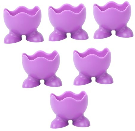 BESTYASH 6 Piezas Hueveras de Silicona con Soporte para Huevos Cocidos Multiusos y Resistentes Aptas para Cocina y Microondas Fácil Almacenaje