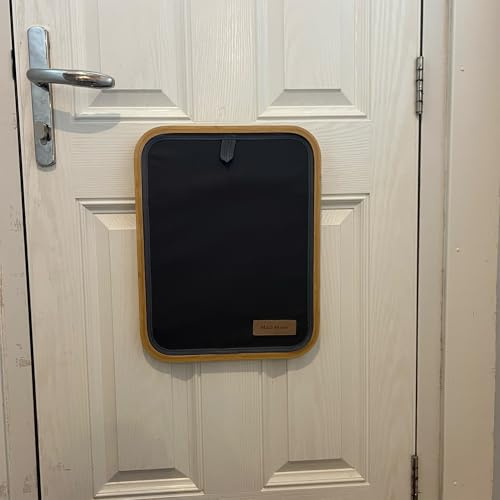 Bamboo Letter Catcher - Front Door Mail Holder - Post Mail Parcel Organizer - Letterbox Cage - Letter Catcher For Front Door - Mail Catcher for Upvc Wooden Metal Door - Black Letter Catcher