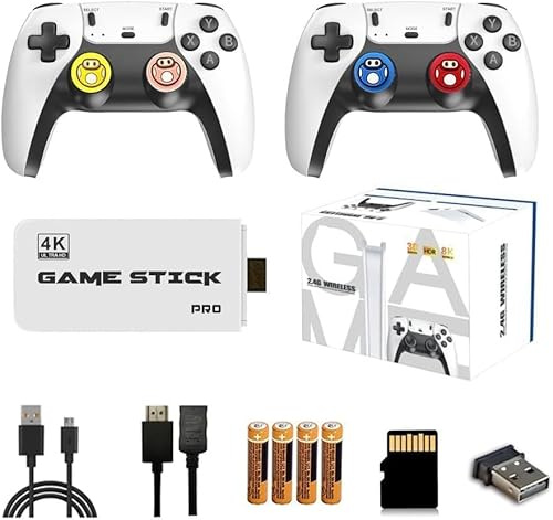 Retro Game Stick - Console Game Stick 2.4G Doppio controller wireless Gioco 4K 30000+ 40000+ giochi Retro Games Boy (128G 40000+ giochi)