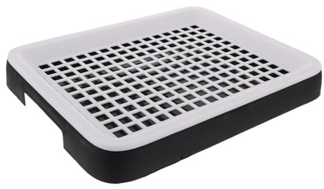 NUOBESTY Bac à Litière Lapin en Plastique PP Design Anti-Renversement, Facile à Installer et Fond Épais Antidérapant pour Toilette Propre Petits Animaux