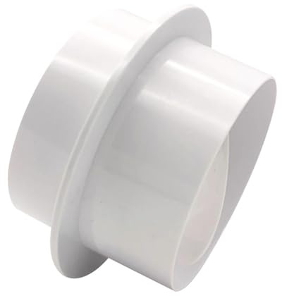 Amortisseur de refoulement de flux d'air en PVC, clapet anti-retour pour conduit rond de 125mm pour salle de bains, cuisine, CVC blanc 110mm