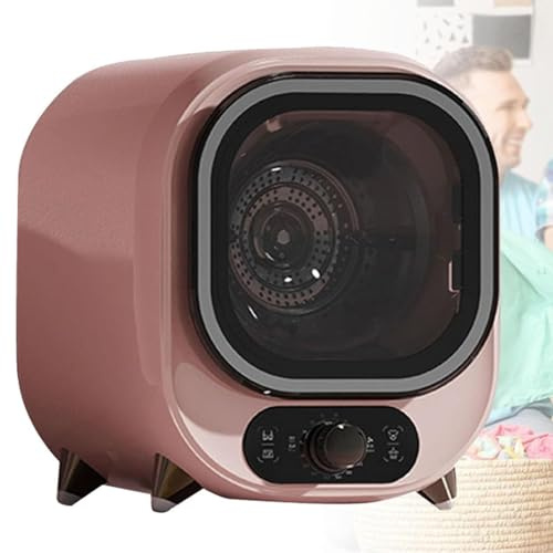 Compact Portable Tumble Dryer Condenser,with Dual Temperature Control Probe,Small Condenser Spin Dryer With 0.8kg Load Capacity,Stainless Steel Tub,for Counter Top Use for Small Spaces(C)