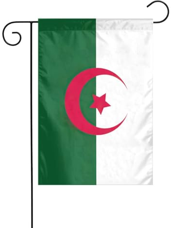Drapeau de l'Algérie - Petit drapeau de Noël - Double face - Décoration de pelouse de Noël pour l'extérieur de la cour
