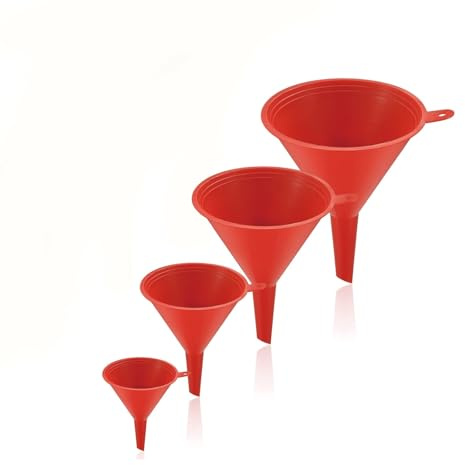 Mulbijeo Juego de 4 Embudos Universales, Apto para Alimentos BPA Free, Ayuda de Llenado para Cocina, Mini Embudo para Líquidos e Ingredientes Secos y Aceite para Coche