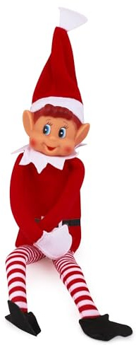 Elves Behavin' Badly Elfen benehmen Sich schlecht – Weihnachts-Weihnachts-Plüschtier mit Smiley-Gesicht – Junge
